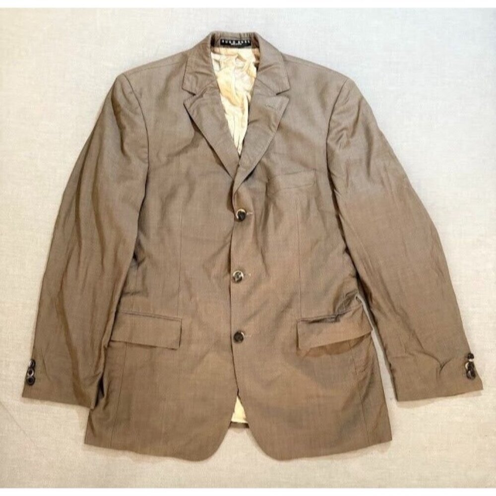 Hugo Boss Jacket Adult Beige Medium Button Long Sleeve Blazer Mens Made In USA.